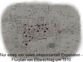 Nur eines von vielen interessanten Exponaten -
Flurplan von Etterschlag um 1810